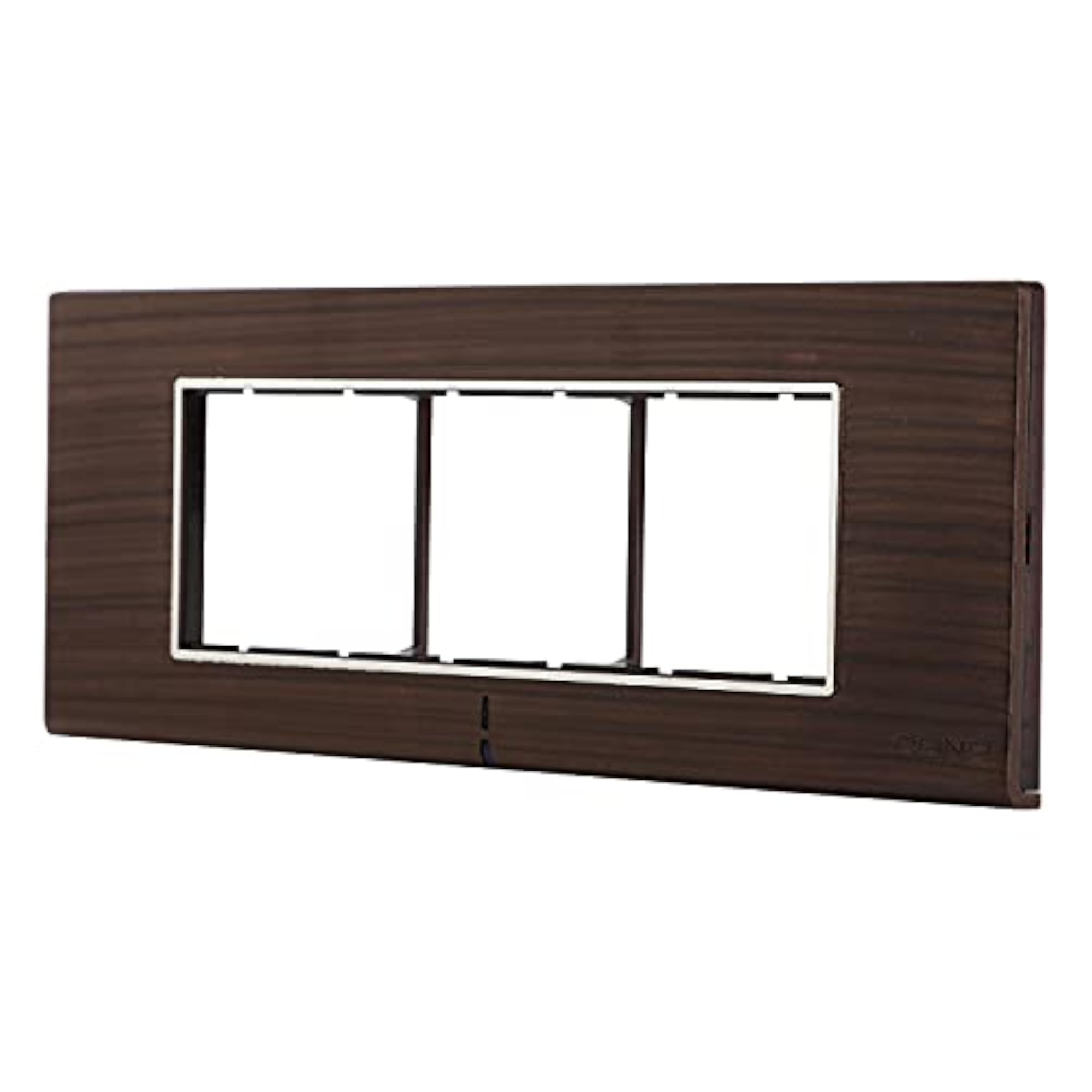 6 Modular Plate with Blue LED Indicator, Natural Wood